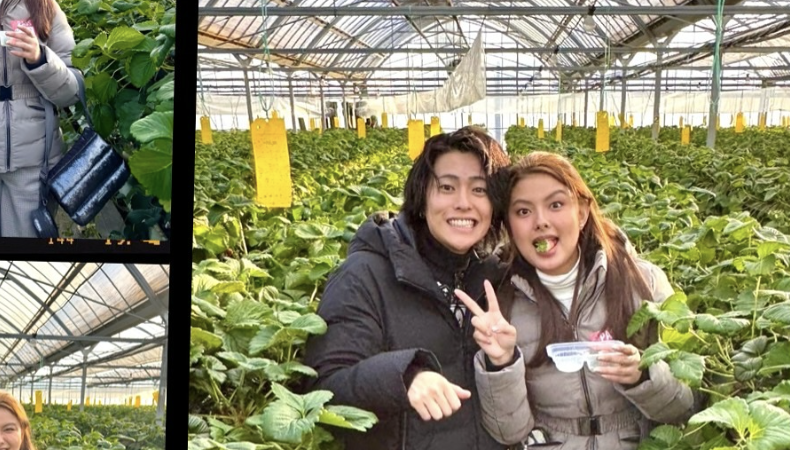 Kate Valdez & Fumiya Sankai Enjoy Sweet Strawberry Picking in Japan