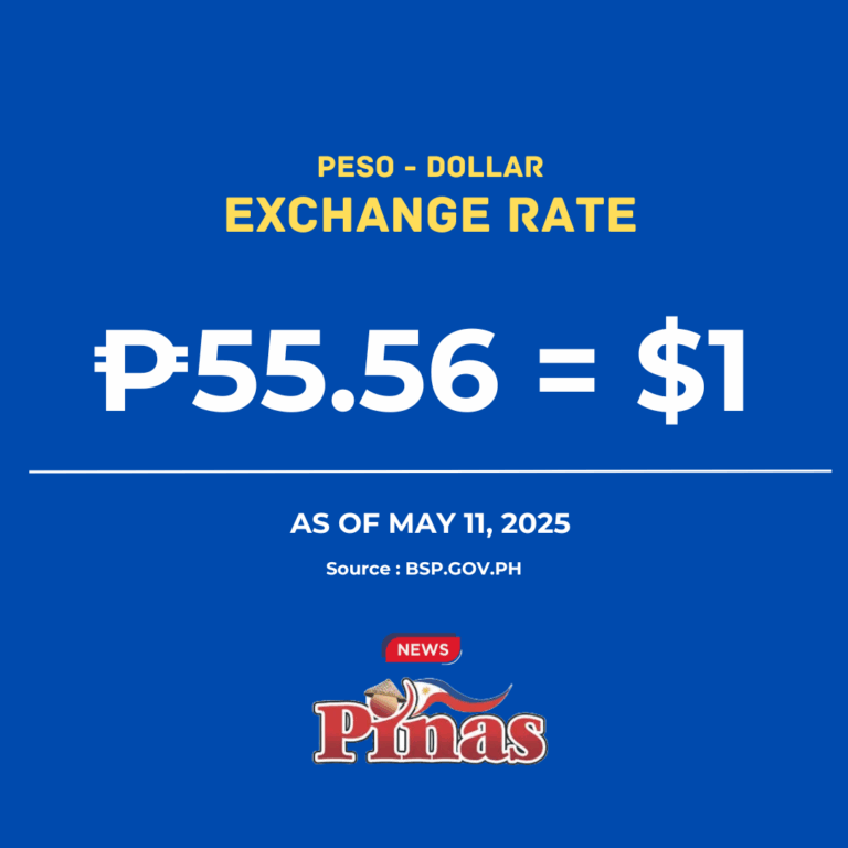 Philippine Peso Exchange Rates: MAY 11, 2025 - Pinas Times