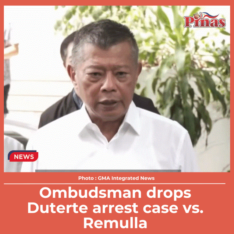 Ombudsman drops Duterte arrest case vs. Remulla