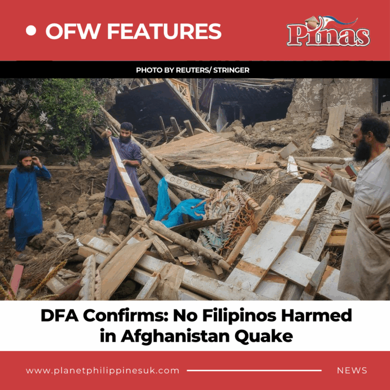 DFA Confirms: No Filipinos Harmed in Afghanistan Quake