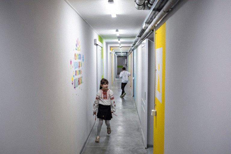 Ukrainian Children Start Classes in Bomb Shelters Underground