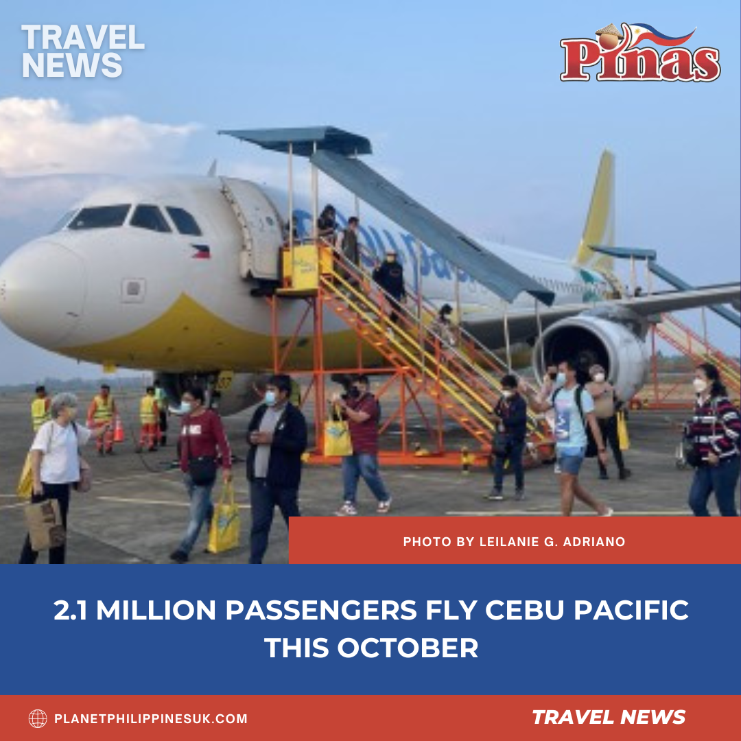 2.1 Million Passengers Fly Cebu Pacific This October