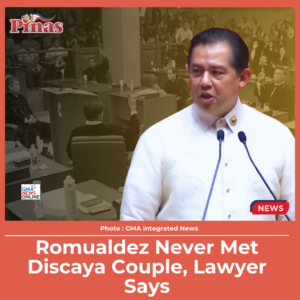 Romualdez Never Met Discaya Couple, Lawyer Says