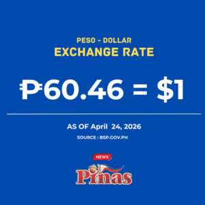 PHP vs Dollar & Top 15 Currencies Today — April 24, 2026